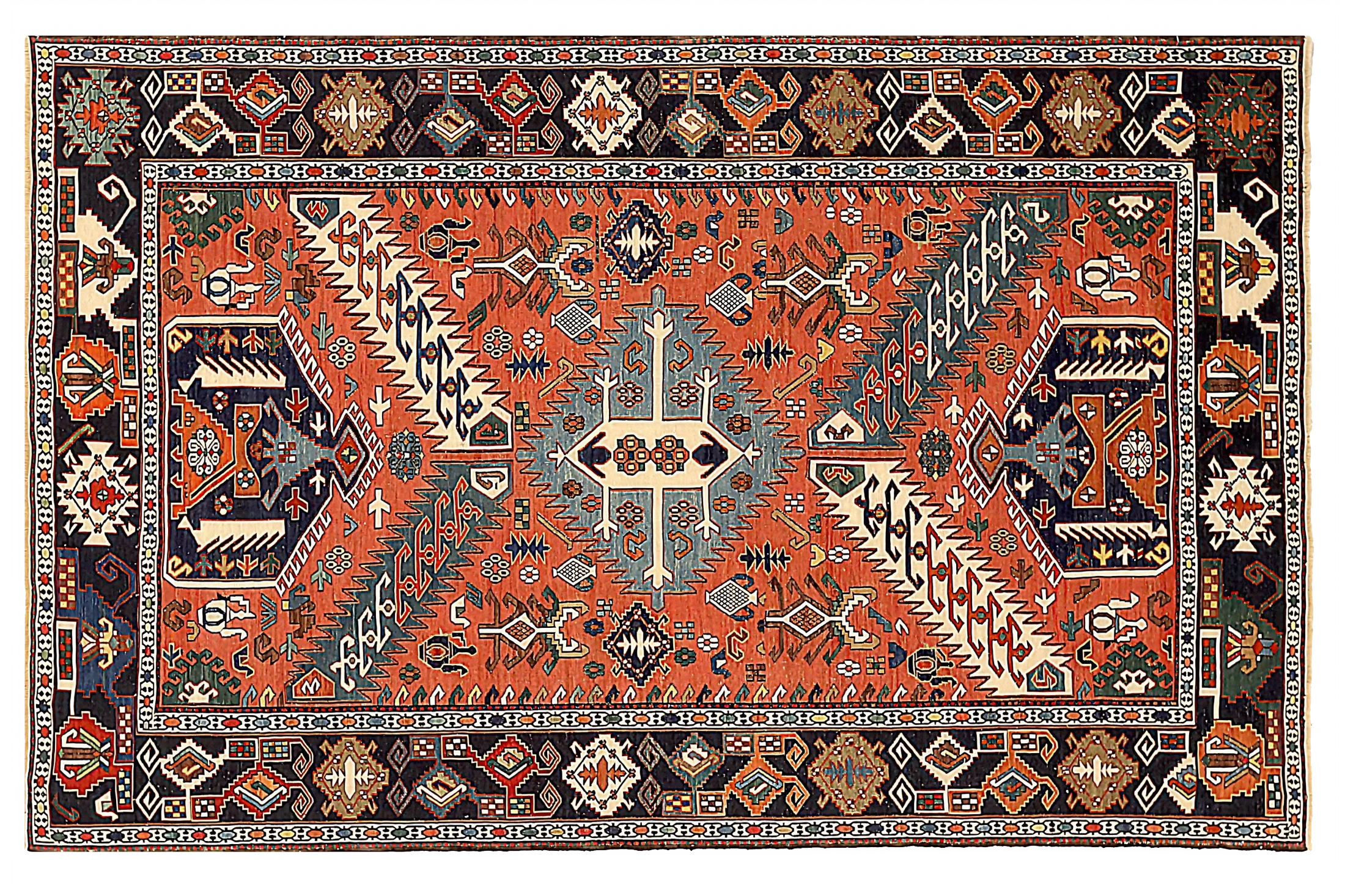 Antique Persian Traditional Rug 73903