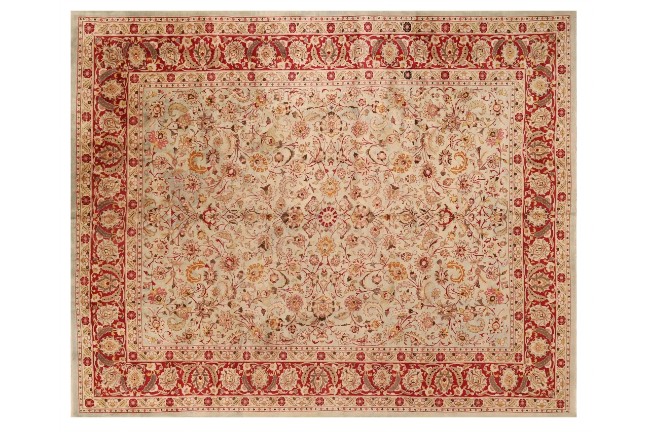 Antique Persian Mashad Traditional Rug 73909