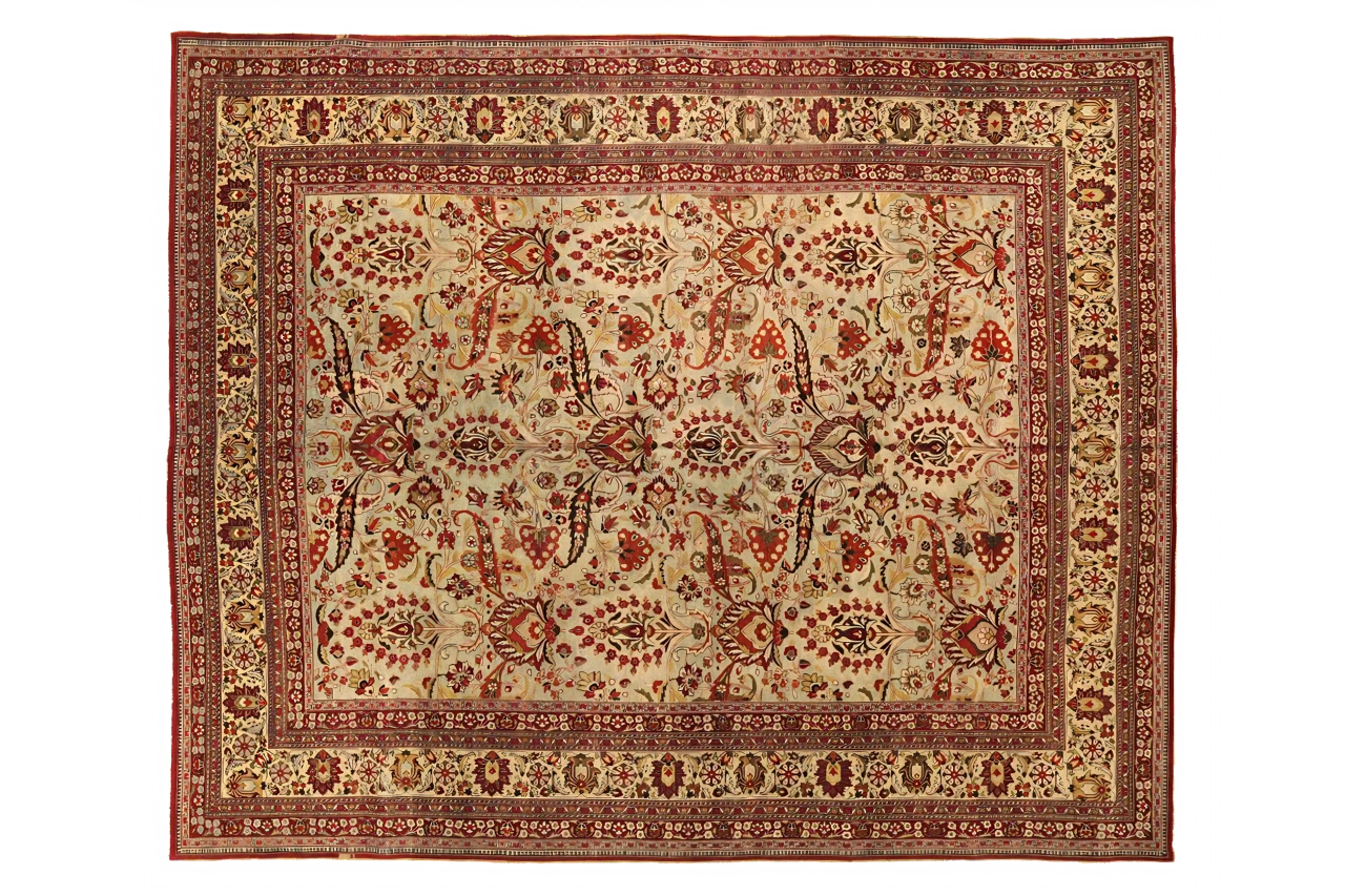 Antique Persian Mashad Traditional Rug 73913