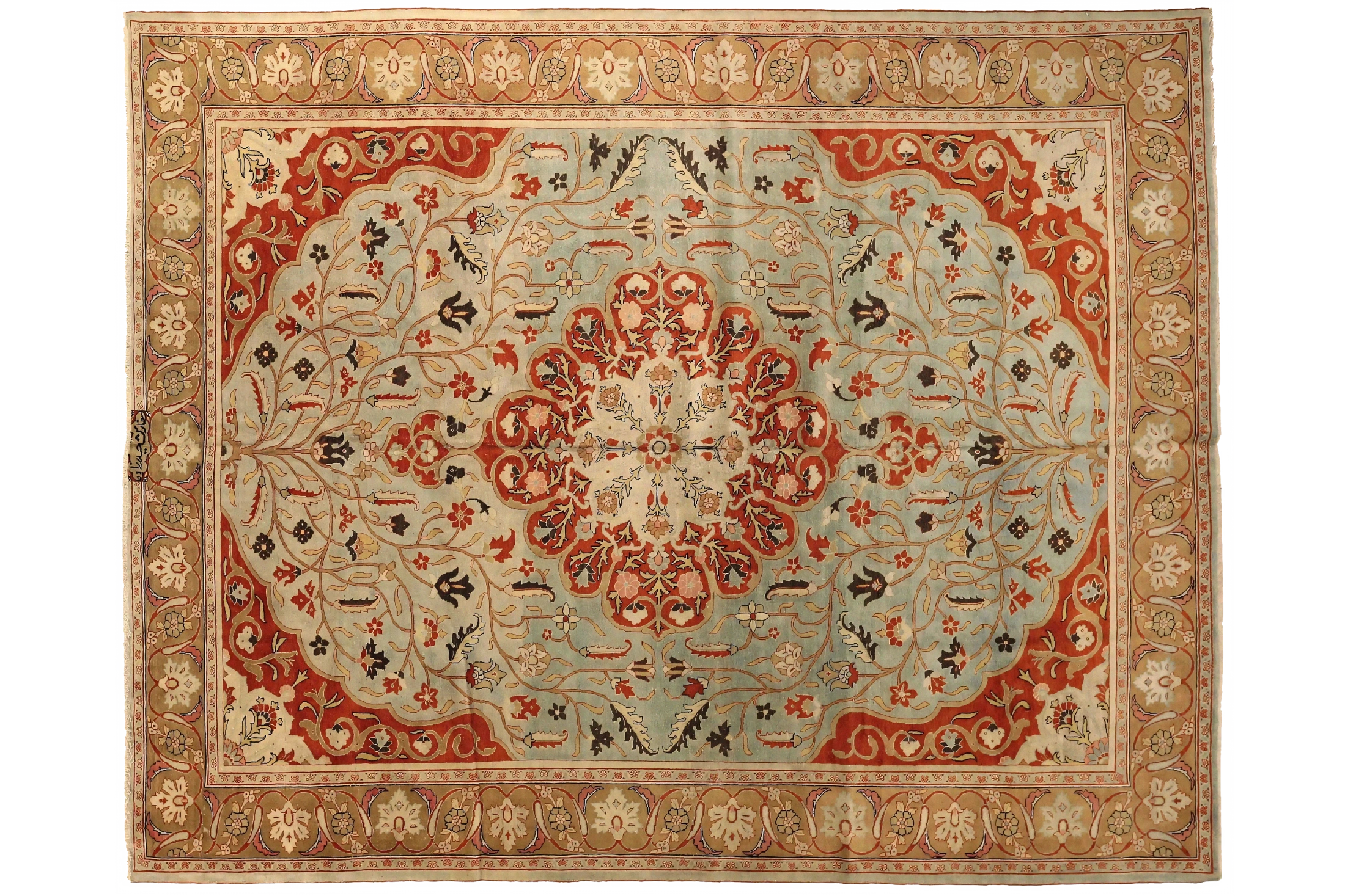Antique Persian Tabriz Traditional Rug 73914