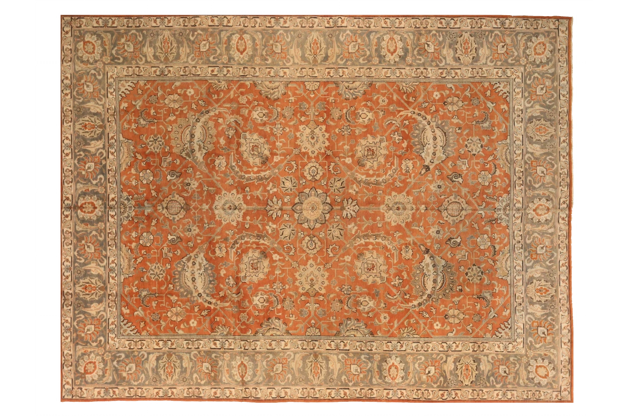 Antique Persian Tabriz Traditional Rug 73915