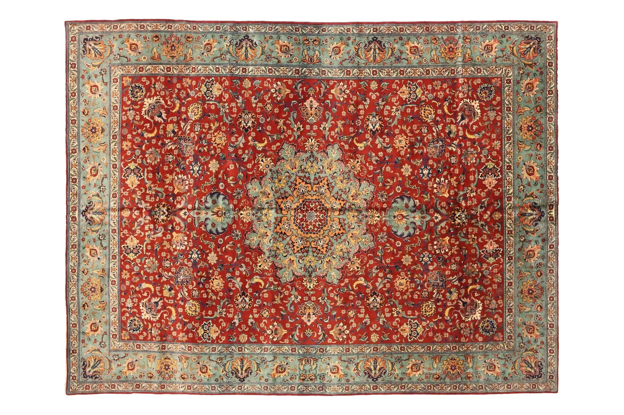 Antique Persian Tabriz Traditional Rug 73918