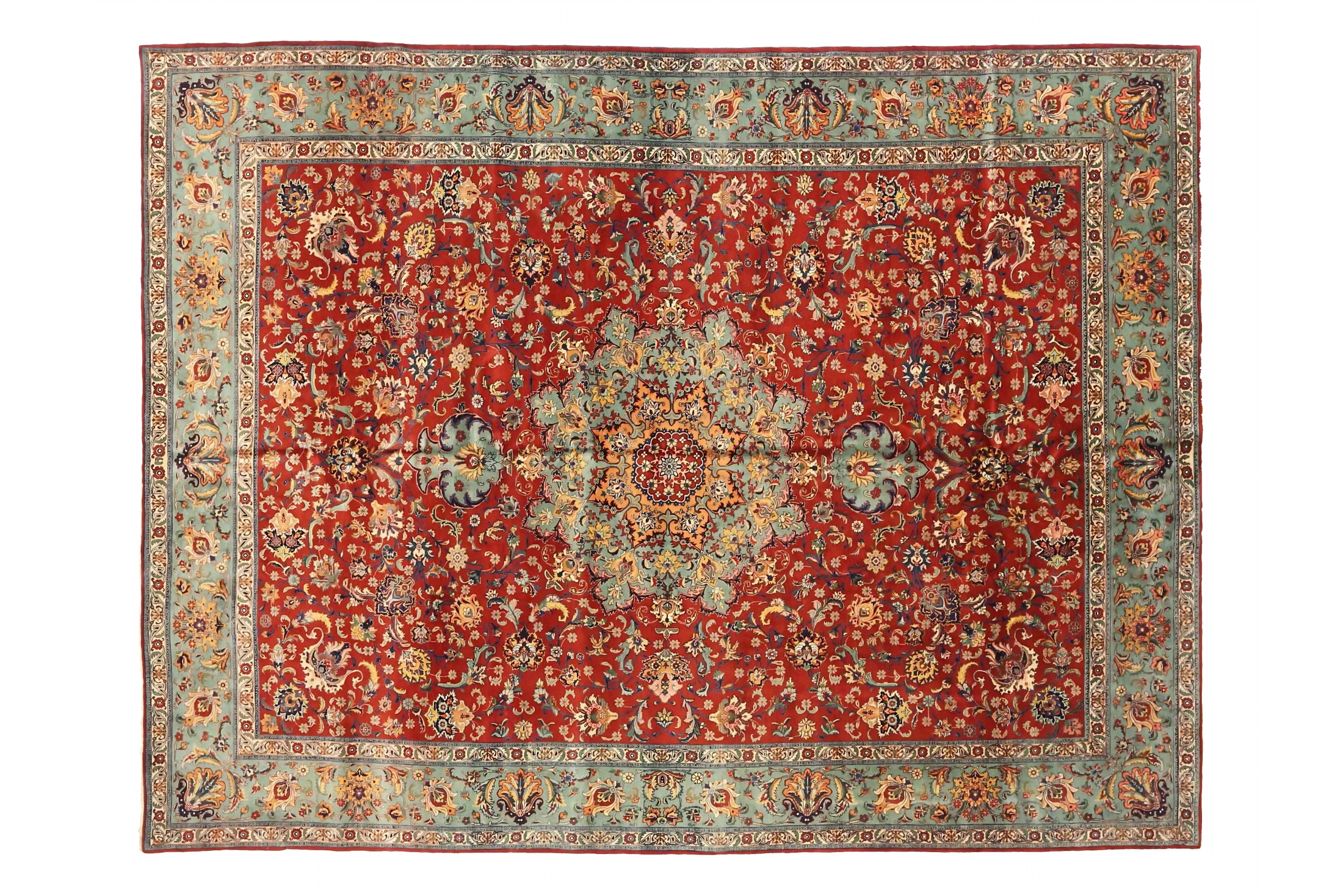 Antique Persian Tabriz Traditional Rug 73918