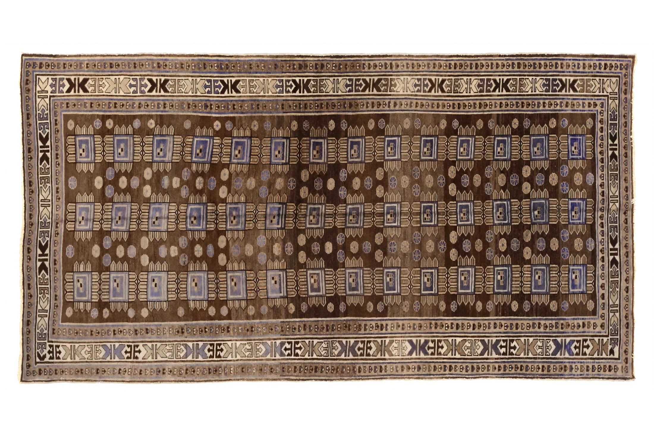 Antique Persian Varamin Traditional Rug 73939