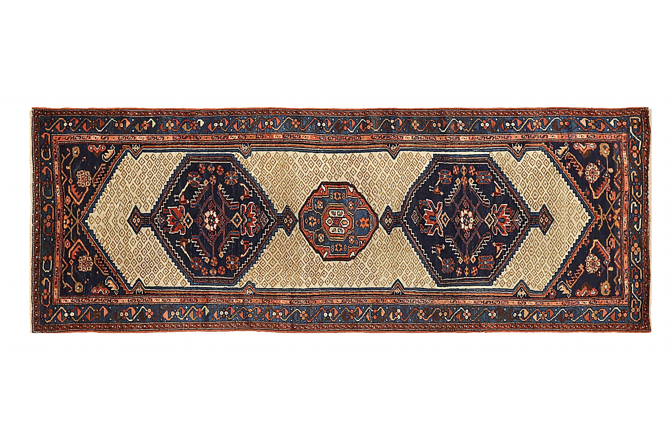 Antique Persian Zanjan Traditional Rug 73974