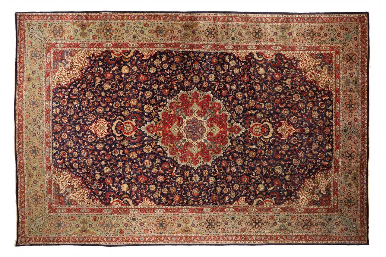 Antique Persian Tabriz Traditional Rug 73975