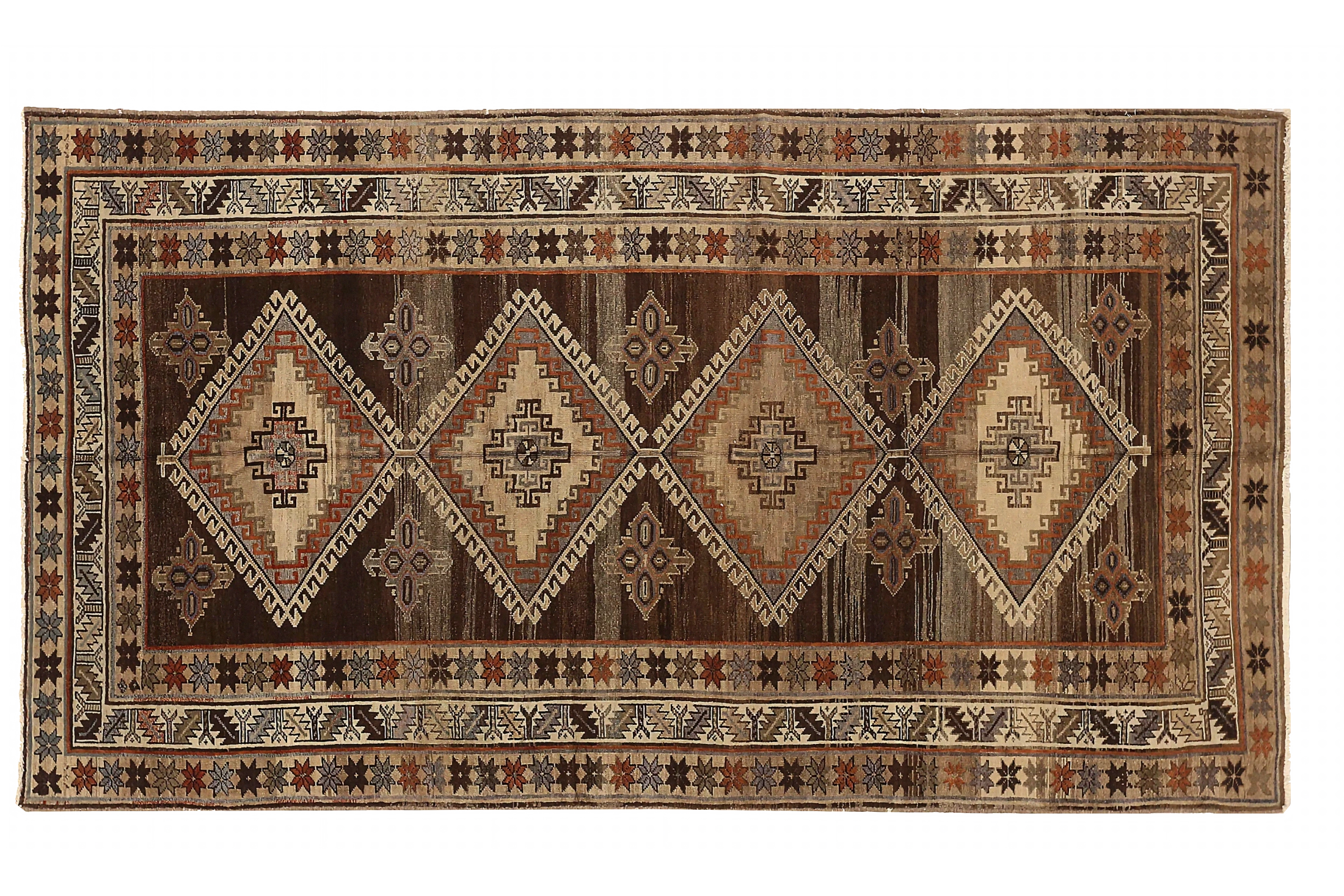 Antique Persian Varamin Transitional Rug 73992