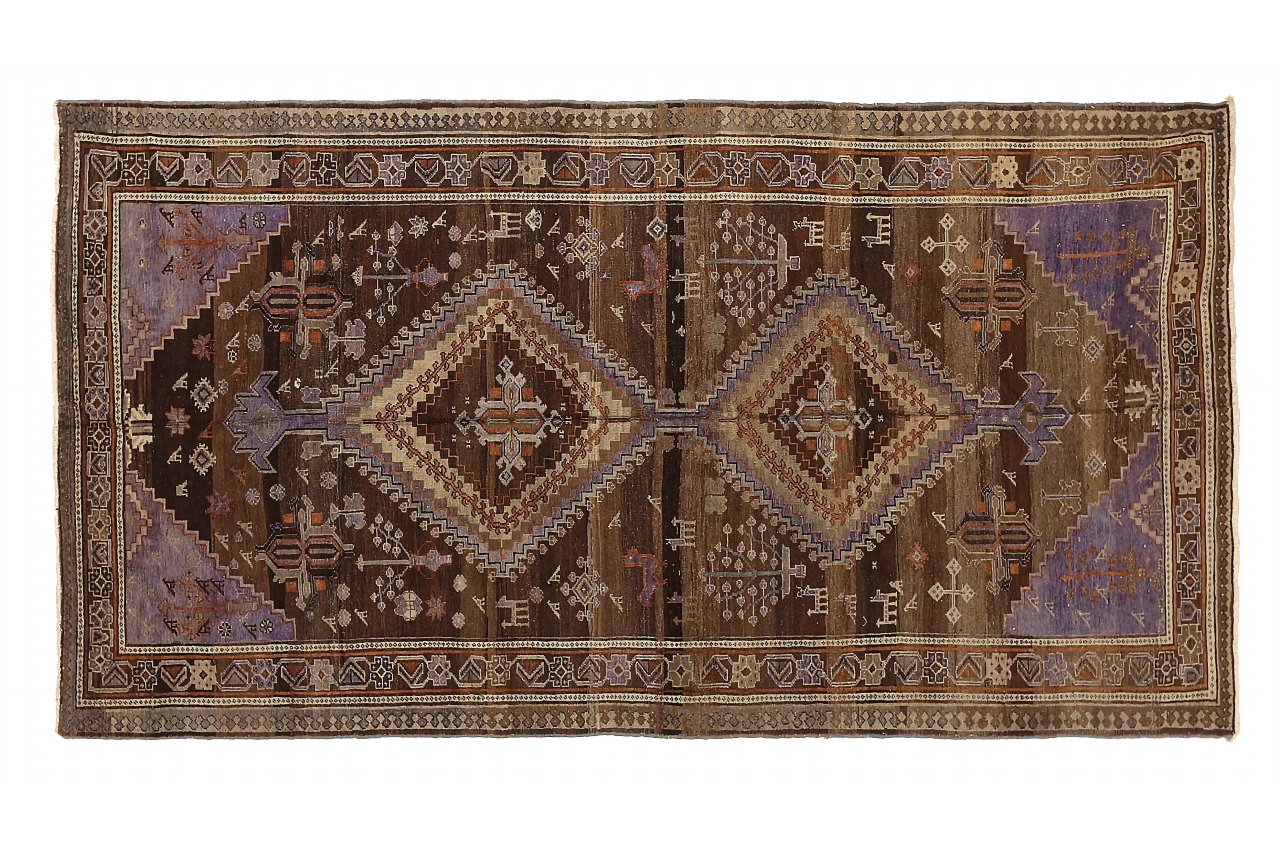 Antique Persian Varamin Transitional Rug 73994