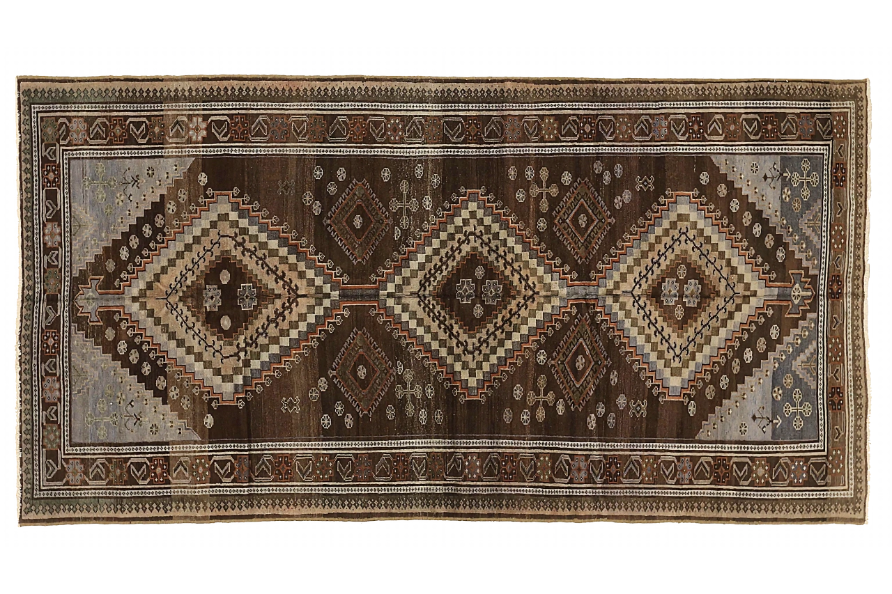 Antique Persian Varamin Transitional Rug 74001