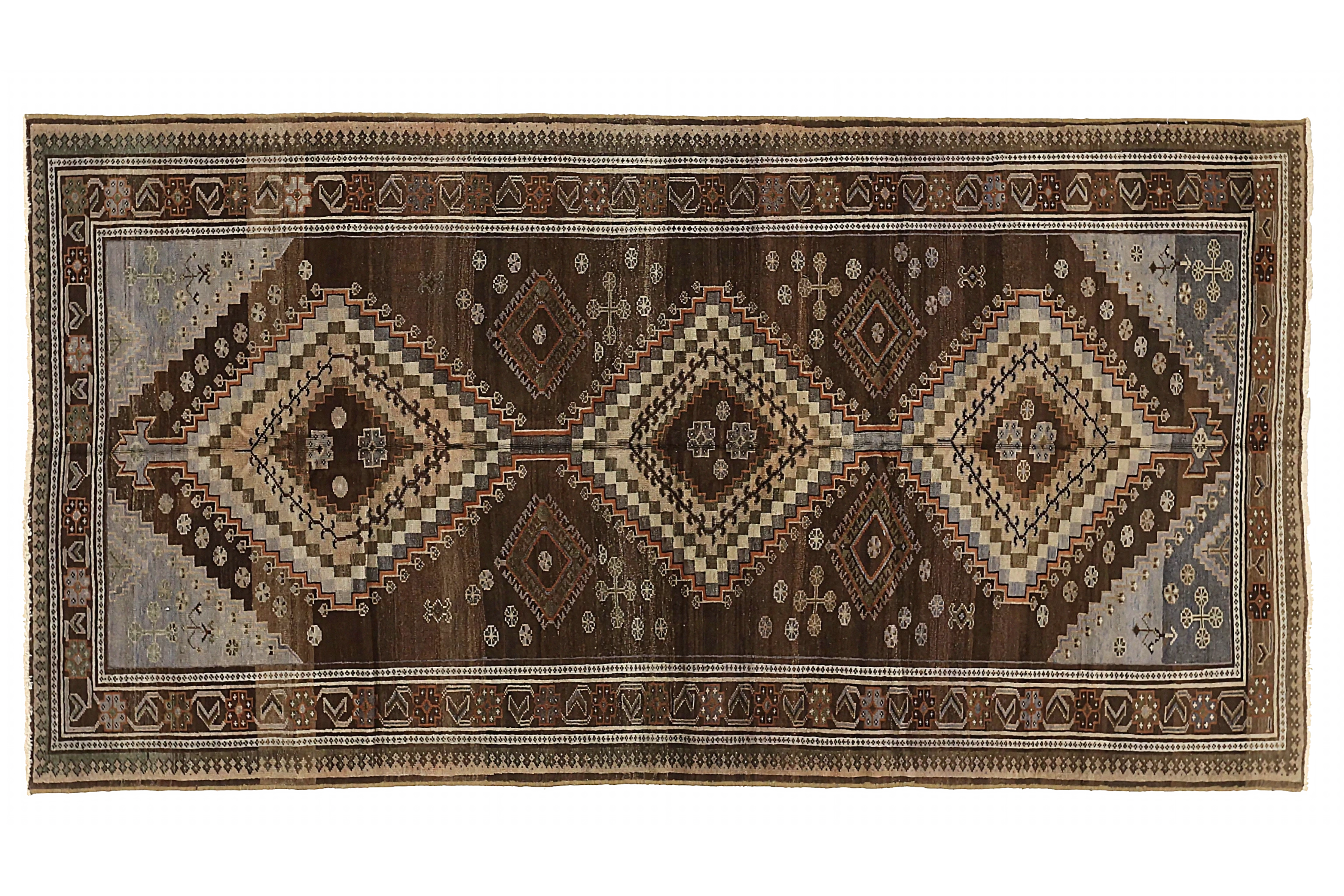 Antique Persian Varamin Transitional Rug 74001