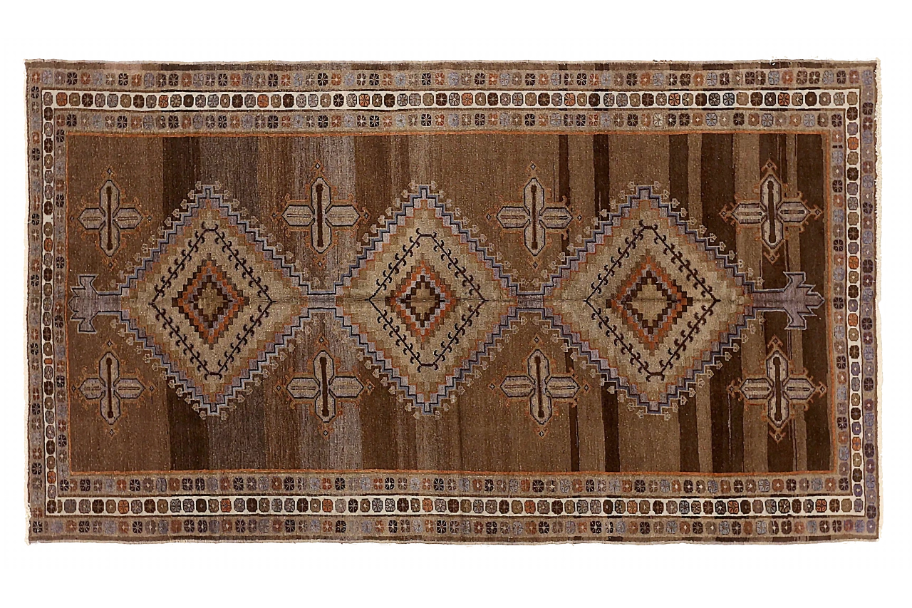 Antique Persian Varamin Transitional Rug 74002