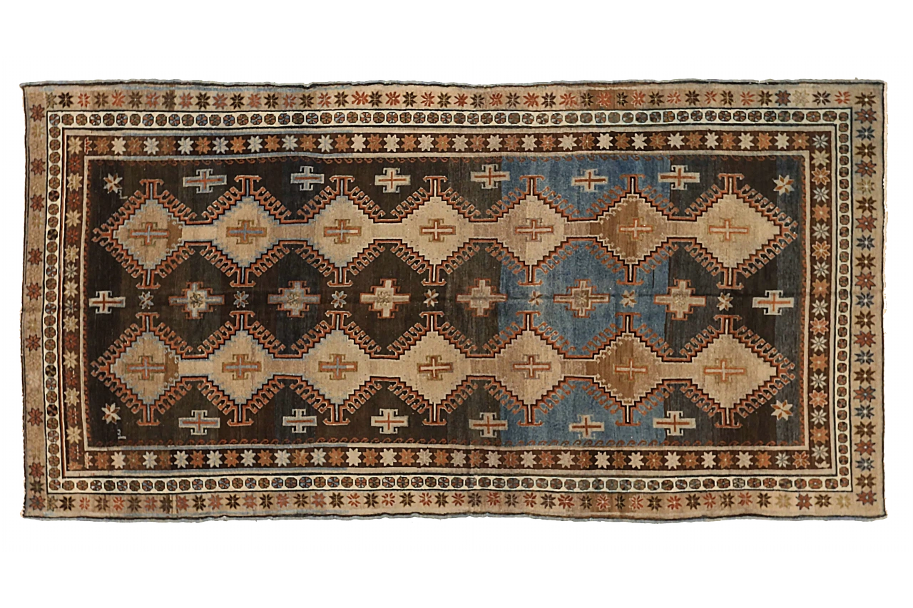 Antique Persian Varamin Transitional Rug 74004