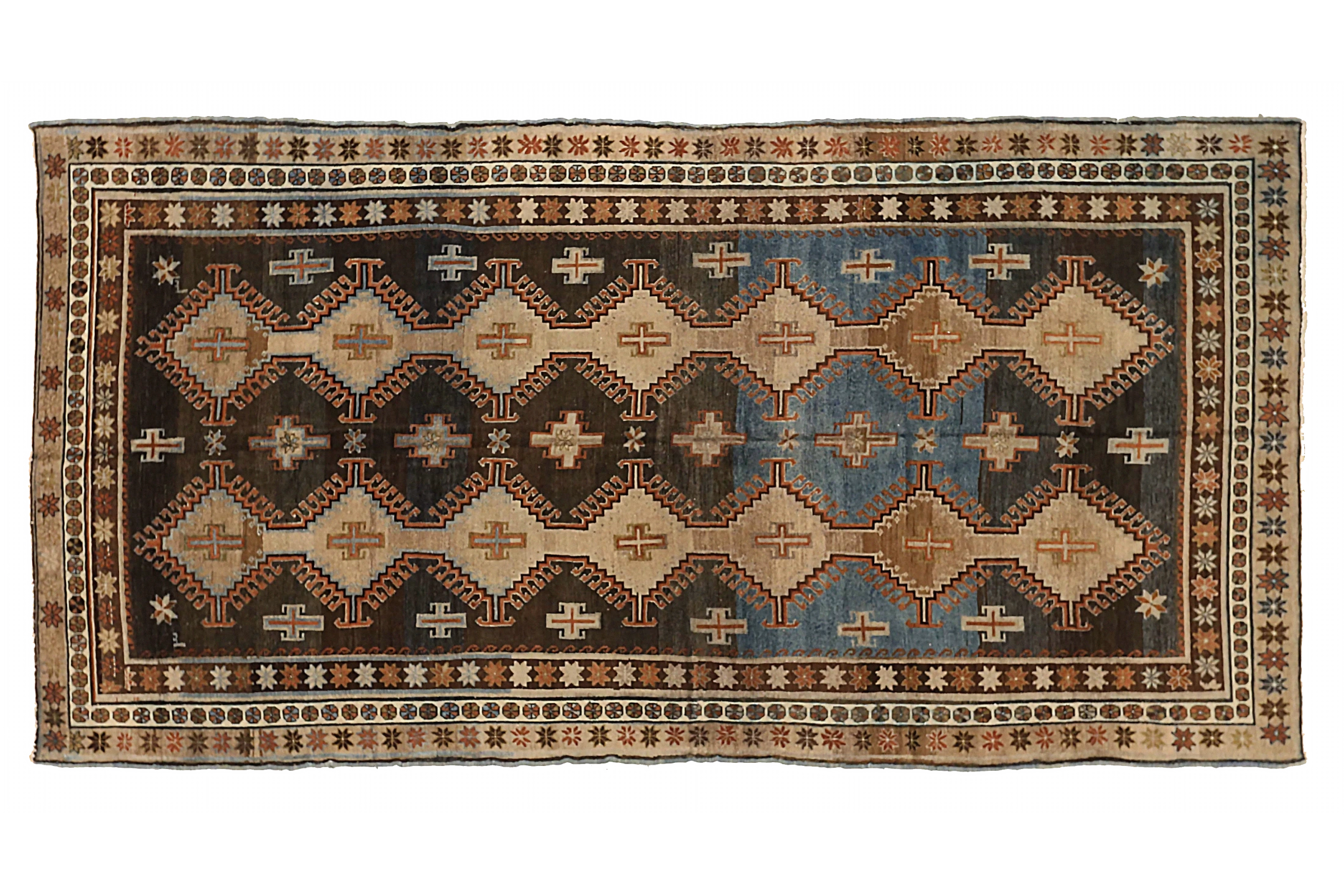 Antique Persian Varamin Transitional Rug 74004