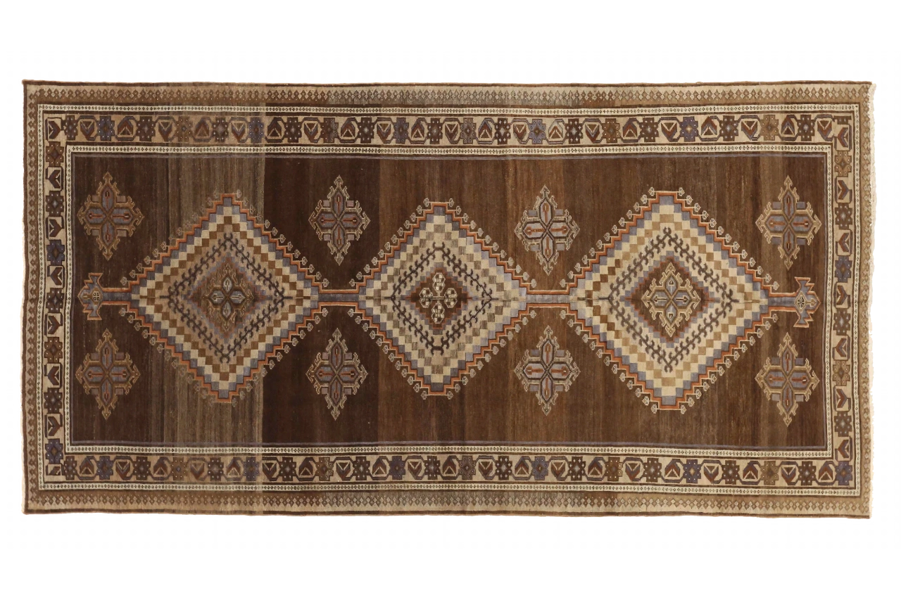 Antique Persian Varamin Traditional Rug 74007