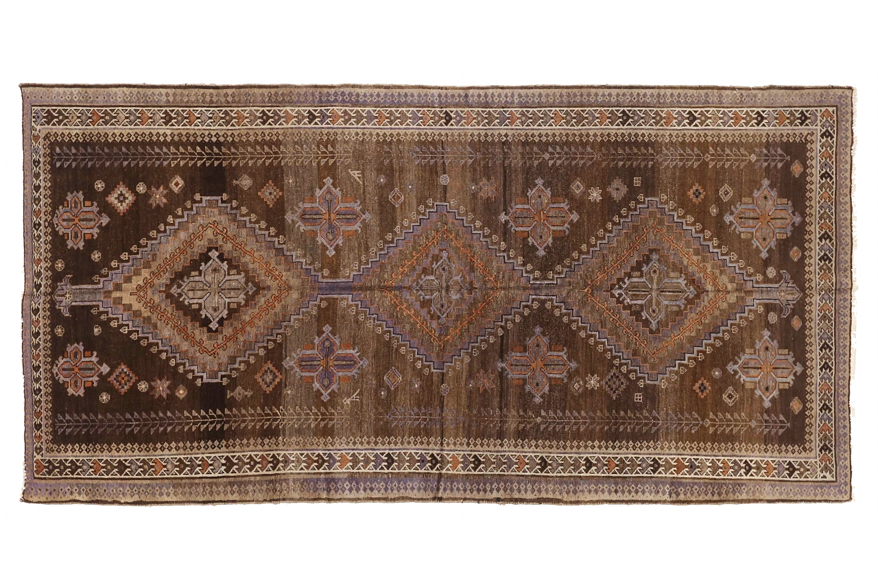 Antique Persian Varamin Transitional Rug 74008