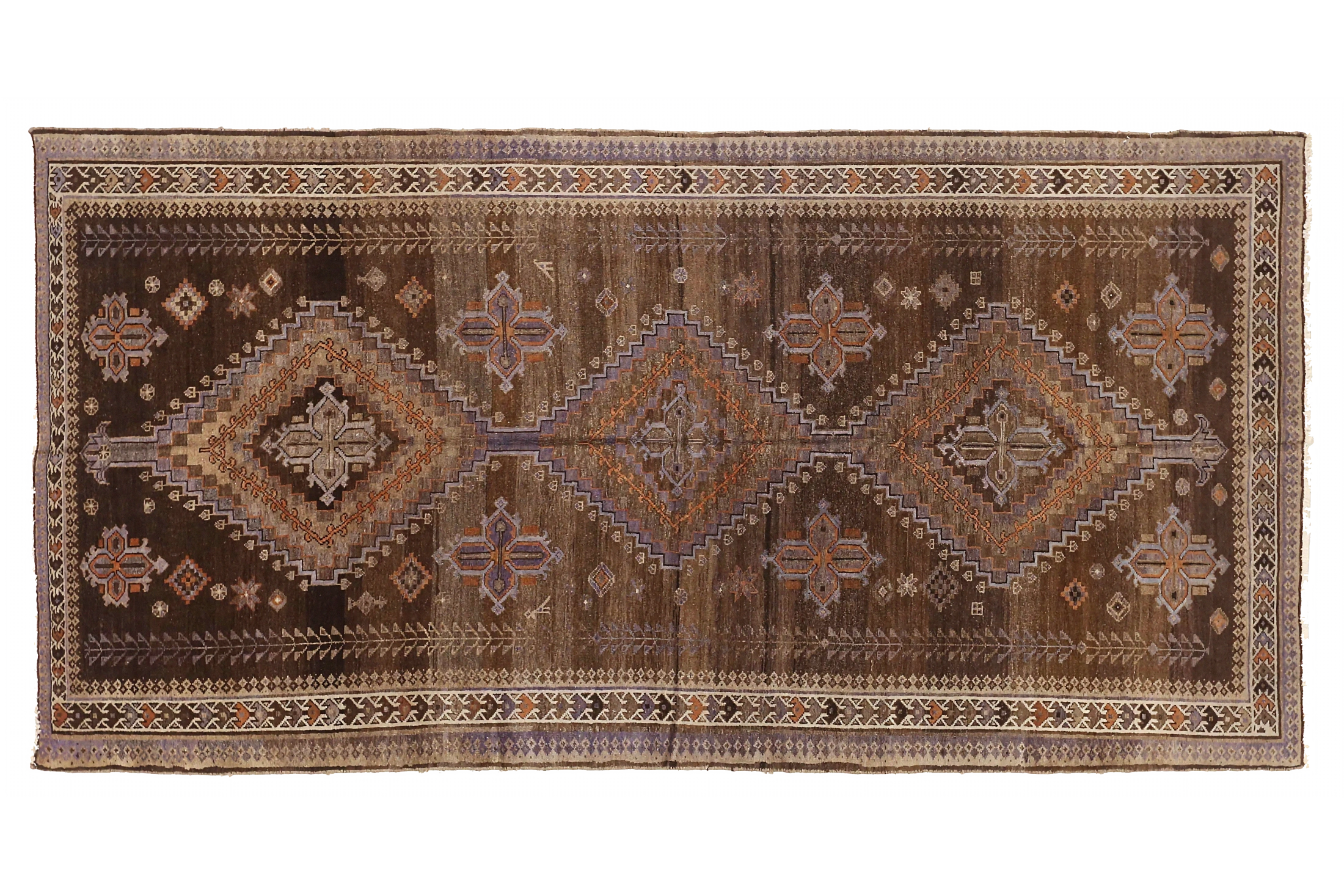 Antique Persian Varamin Transitional Rug 74008