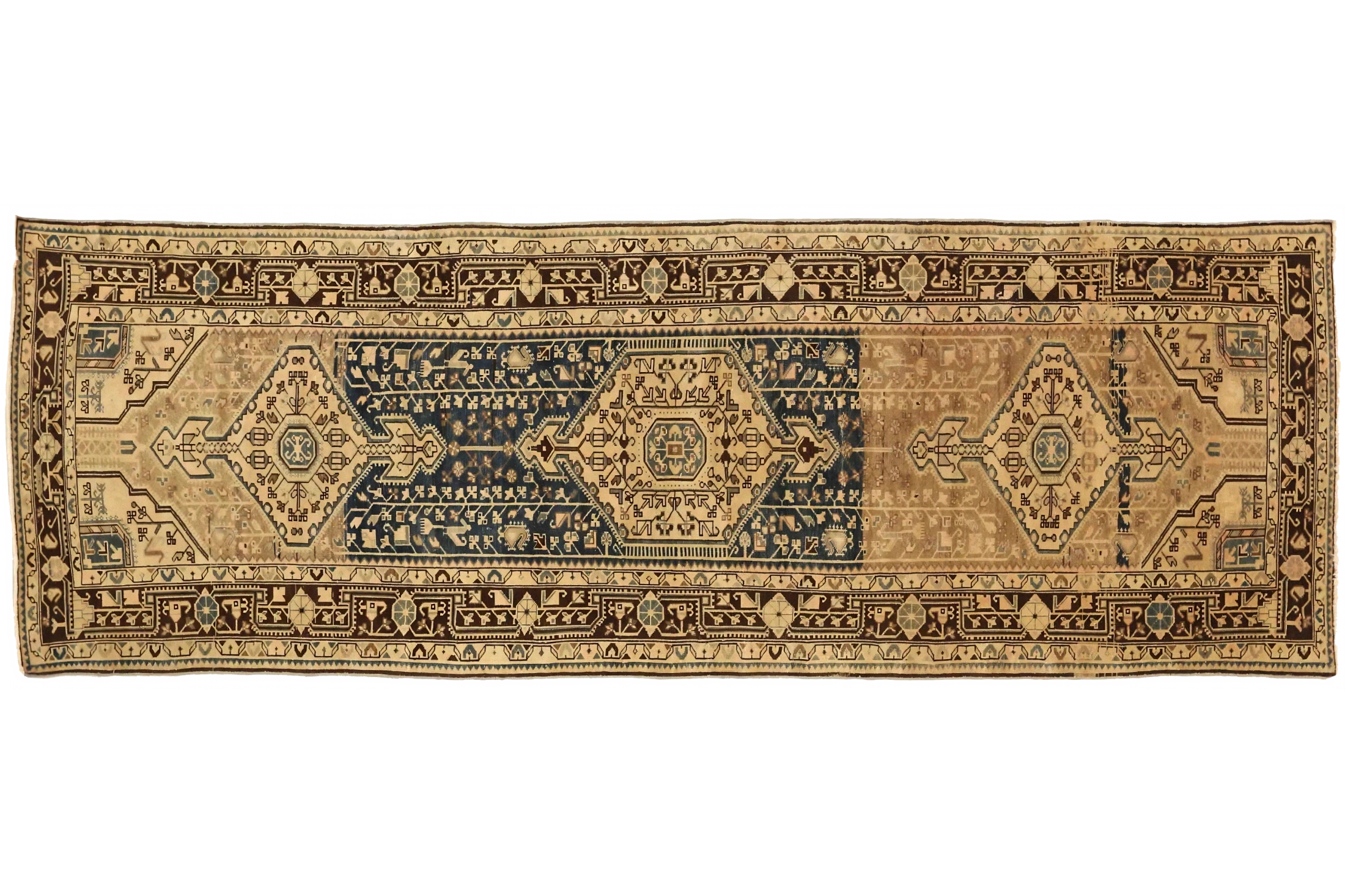 Antique Persian Malayer Transitional Rug 74023