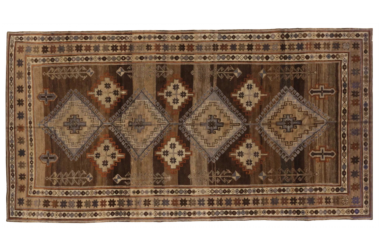 Antique Persian Varamin Transitional Rug 74031