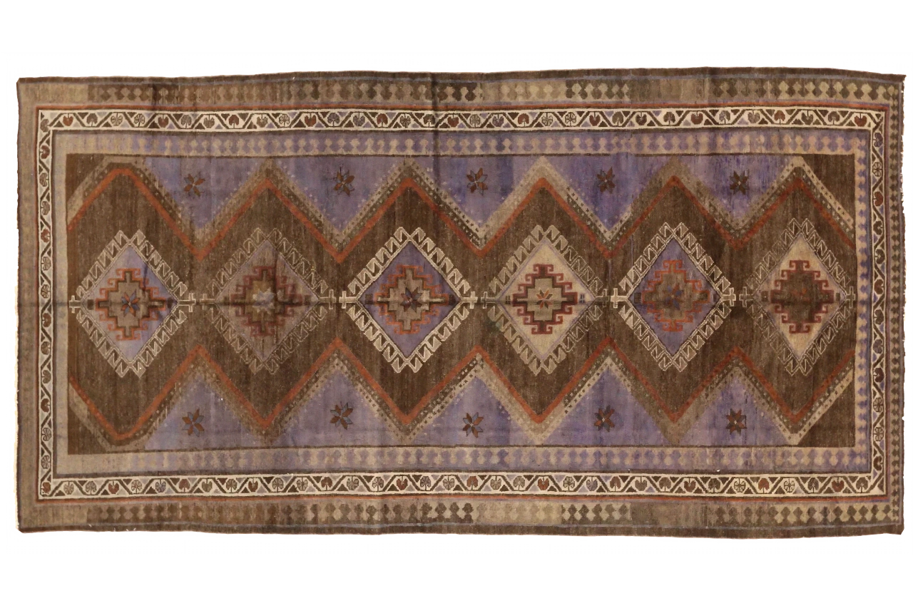 Antique Persian Varamin Transitional Rug 74041