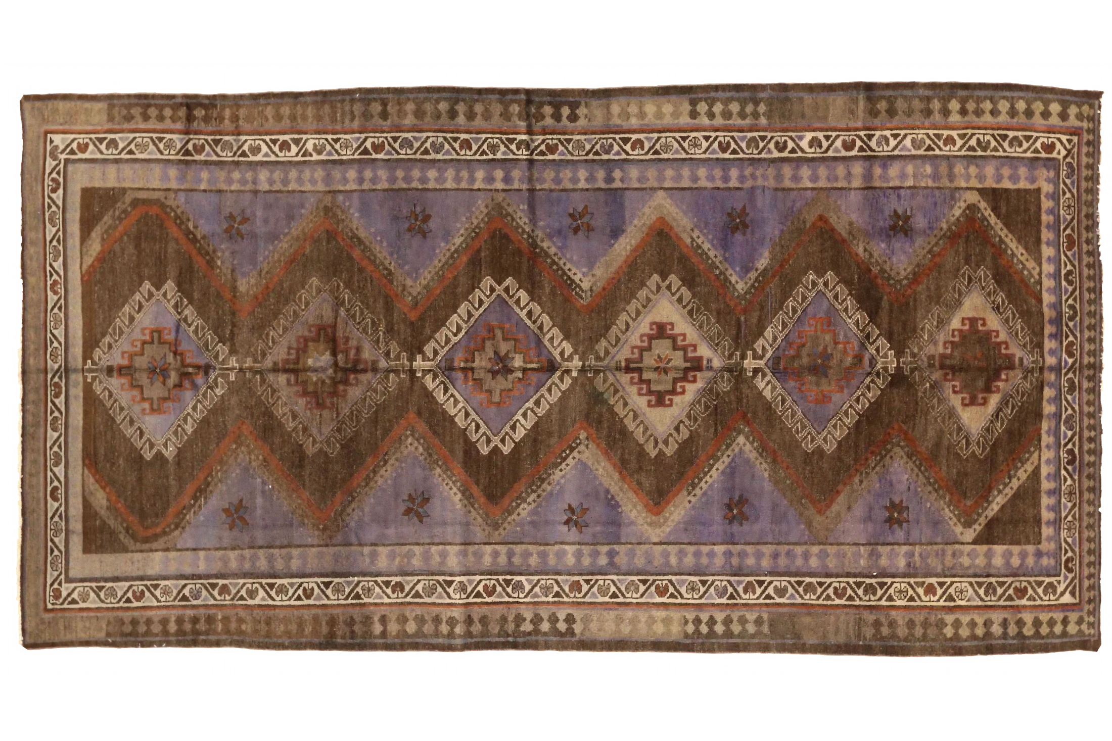 Antique Persian Varamin Transitional Rug 74041