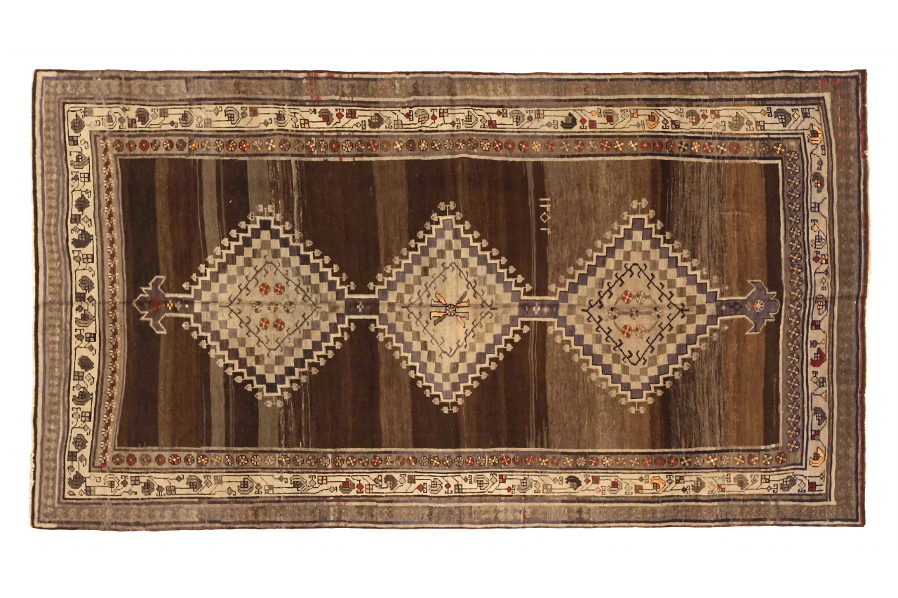 Antique Persian Varamin Transitional Rug 74045