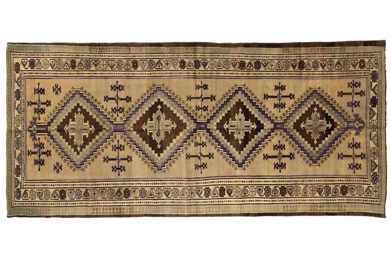 Antique Persian Varamin Traditional Rug 74047