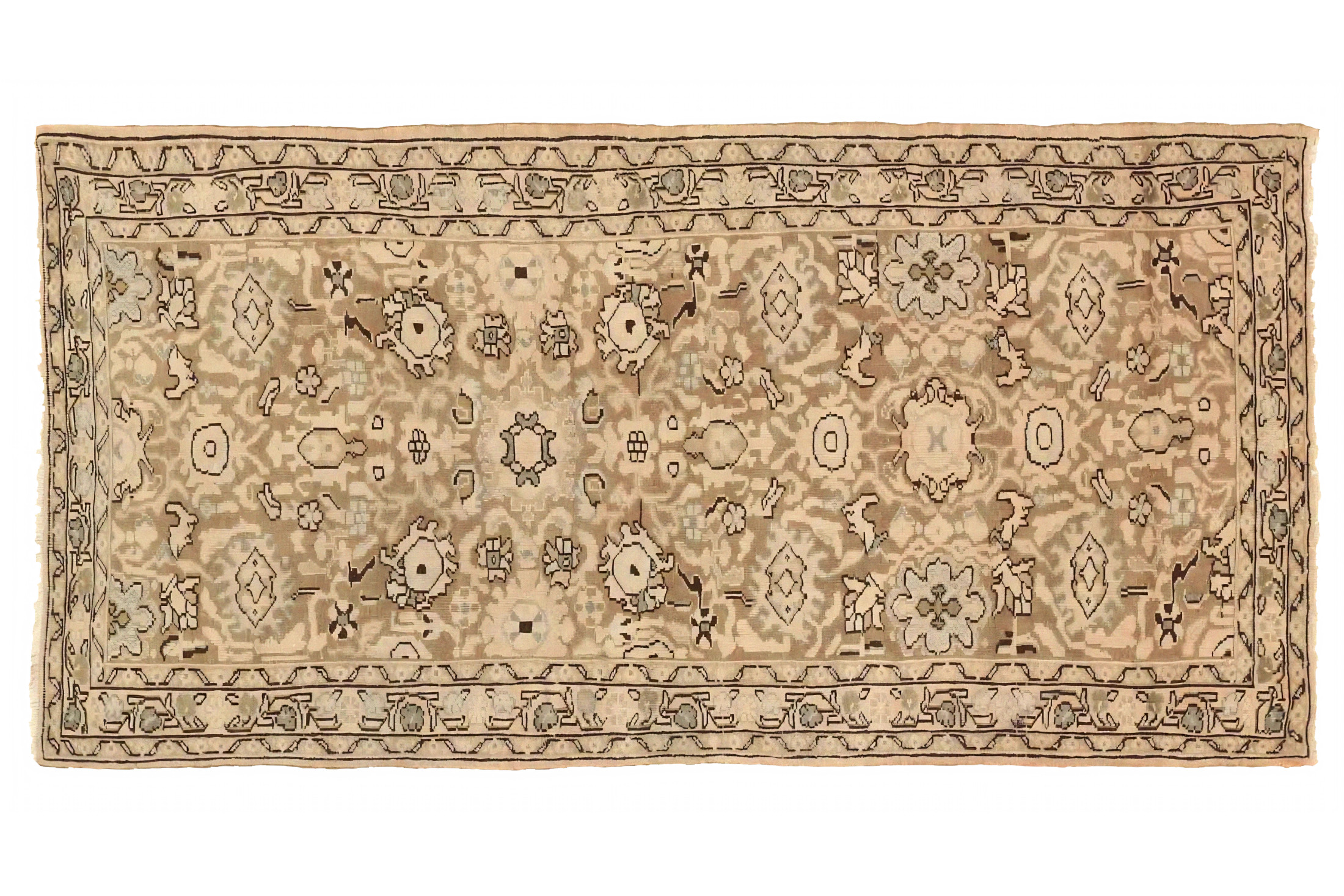 Antique Persian Malayer Transitional Rug 74049