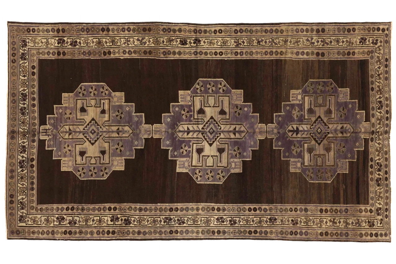 Antique Persian Varamin Transitional Rug 74050