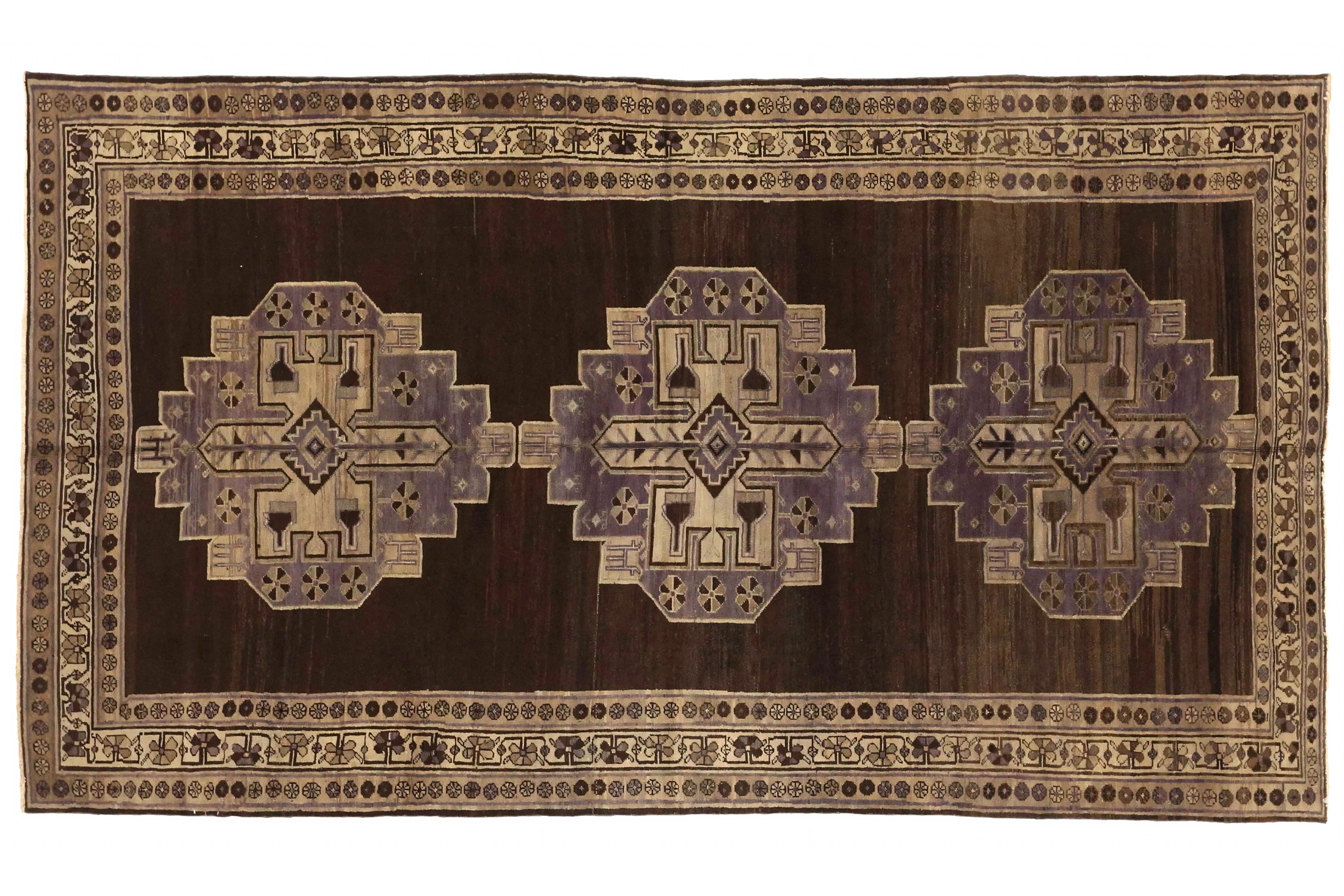 Antique Persian Varamin Transitional Rug 74050