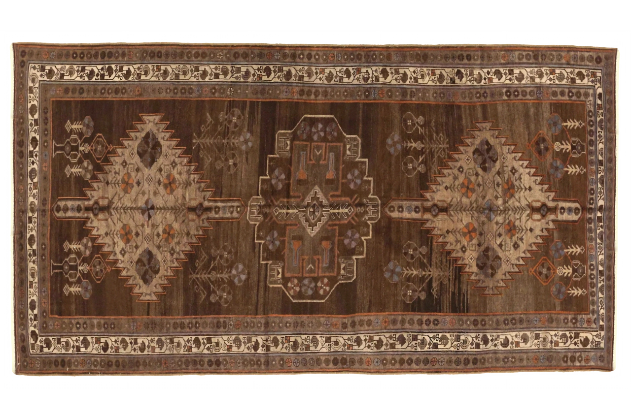 Antique Persian Varamin Traditional Rug 74053