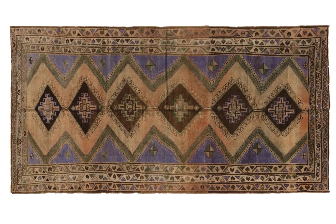 Antique Persian Varamin Transitional Rug 74065