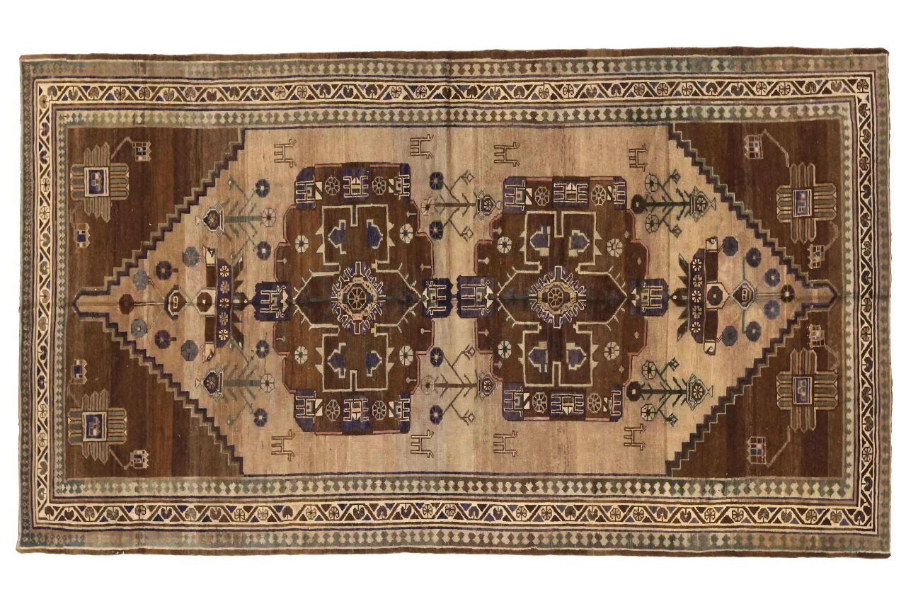 Antique Persian Varamin Traditional Rug 74067