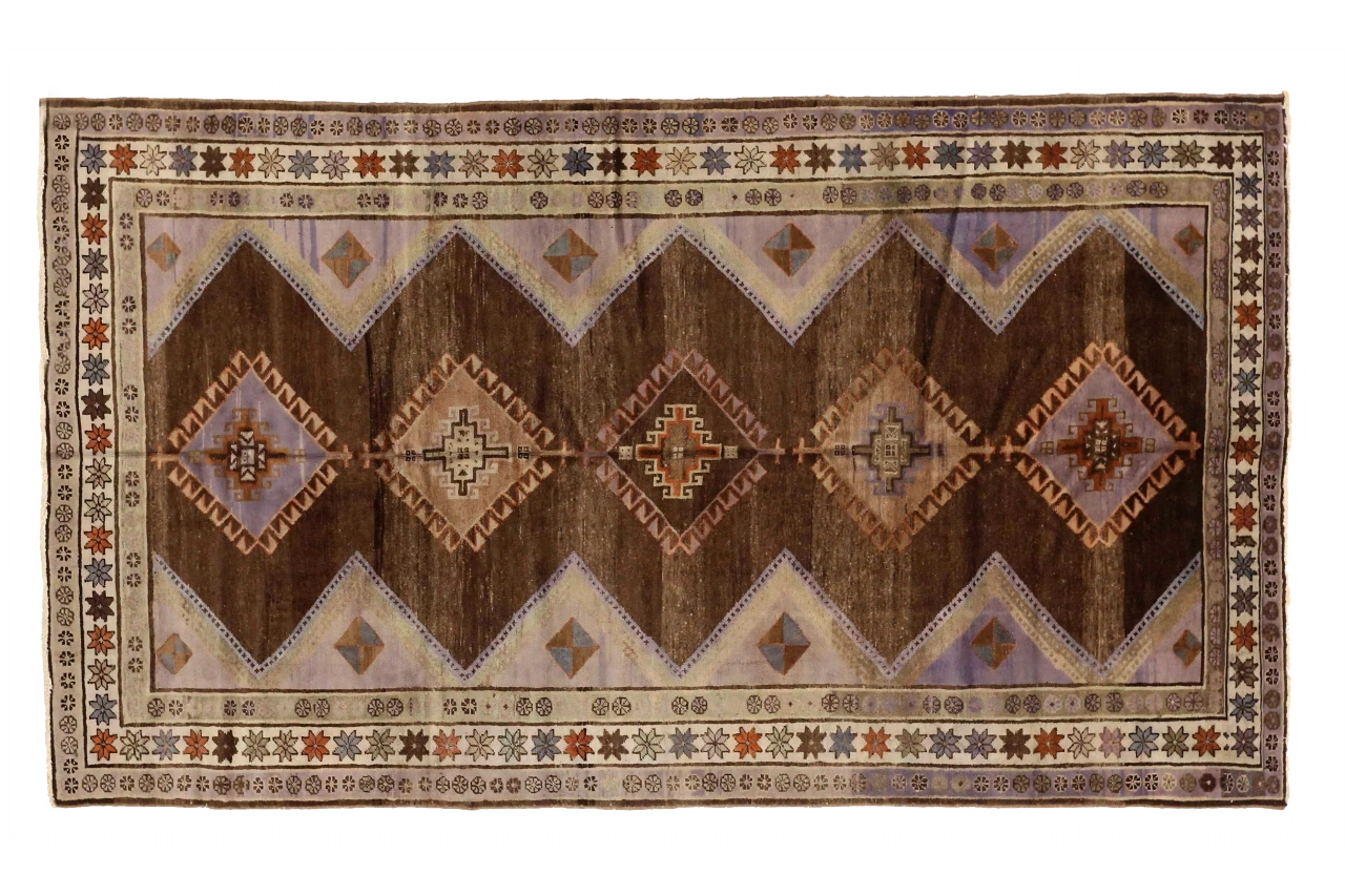 Antique Persian Varamin Transitional Rug 74069