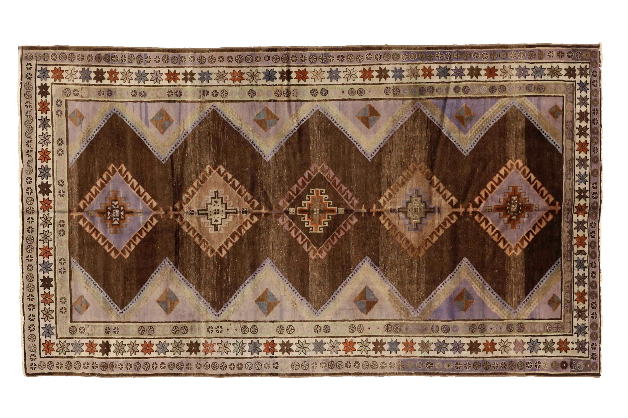 Antique Persian Varamin Transitional Rug 74069