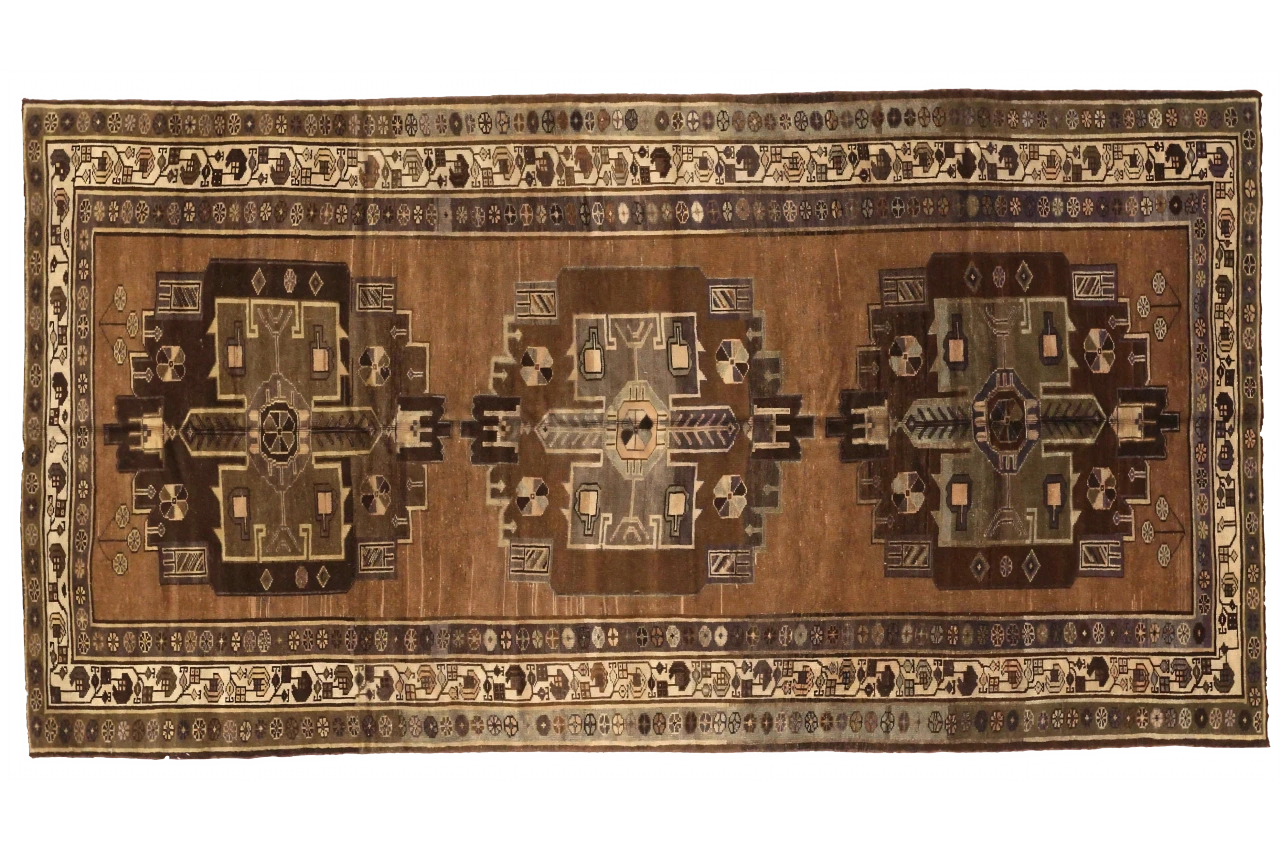 Antique Persian Varamin Traditional Rug 74070