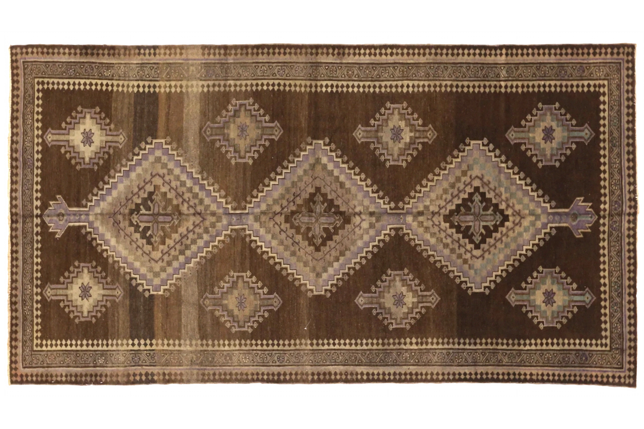 Antique Persian Varamin Transitional Rug 74074