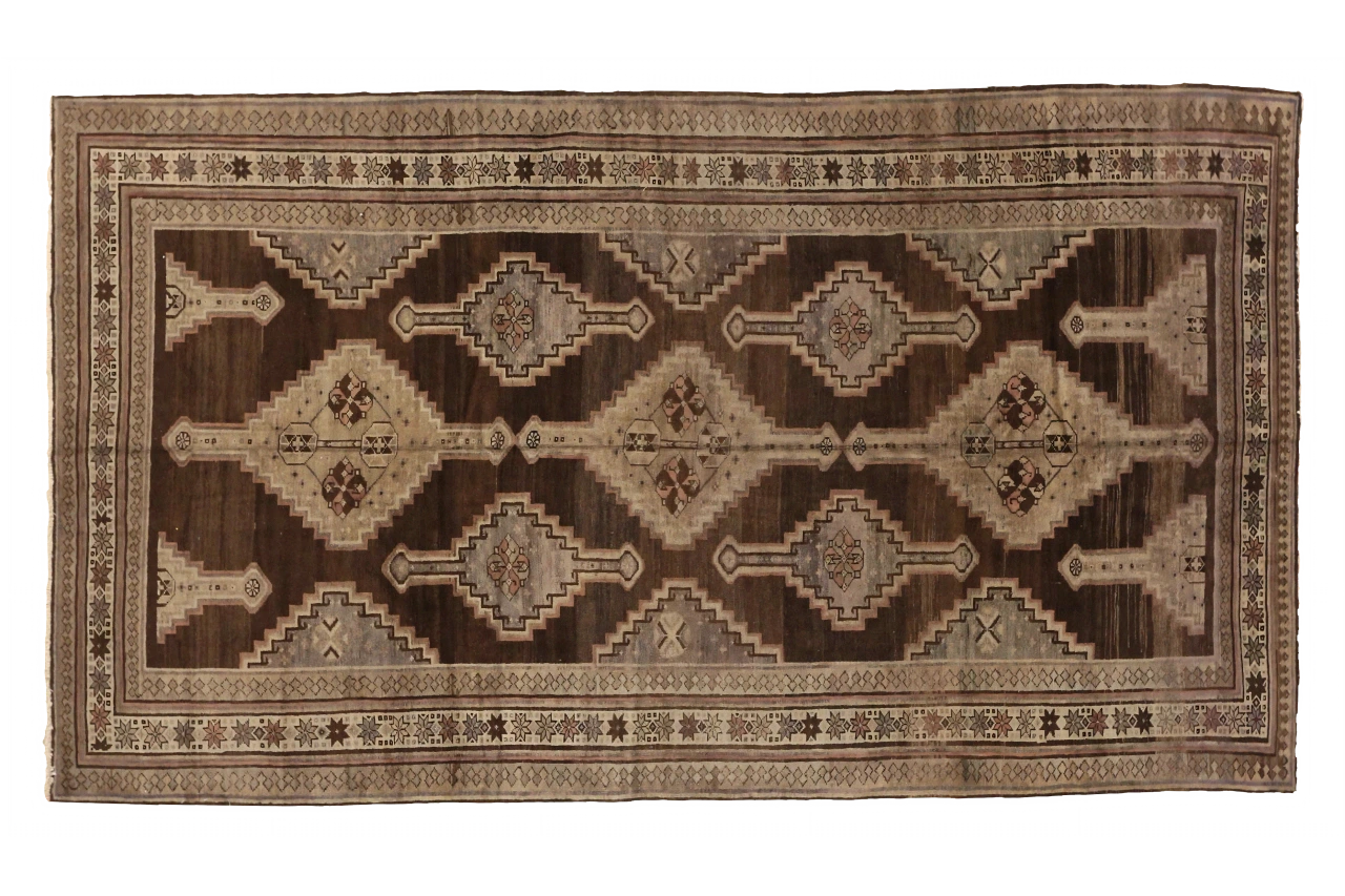 Antique Persian Varamin Traditional Rug 74102