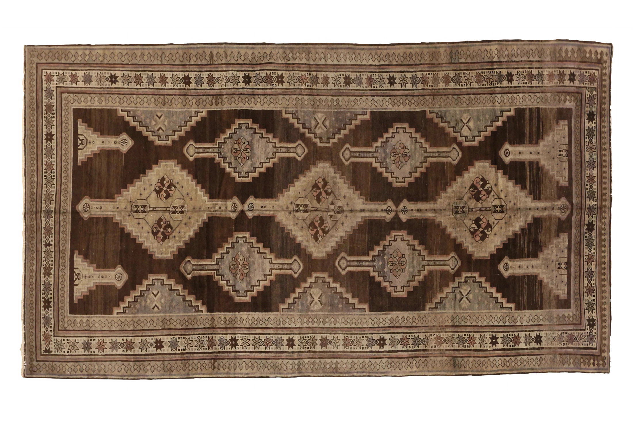Antique Persian Varamin Traditional Rug 74102