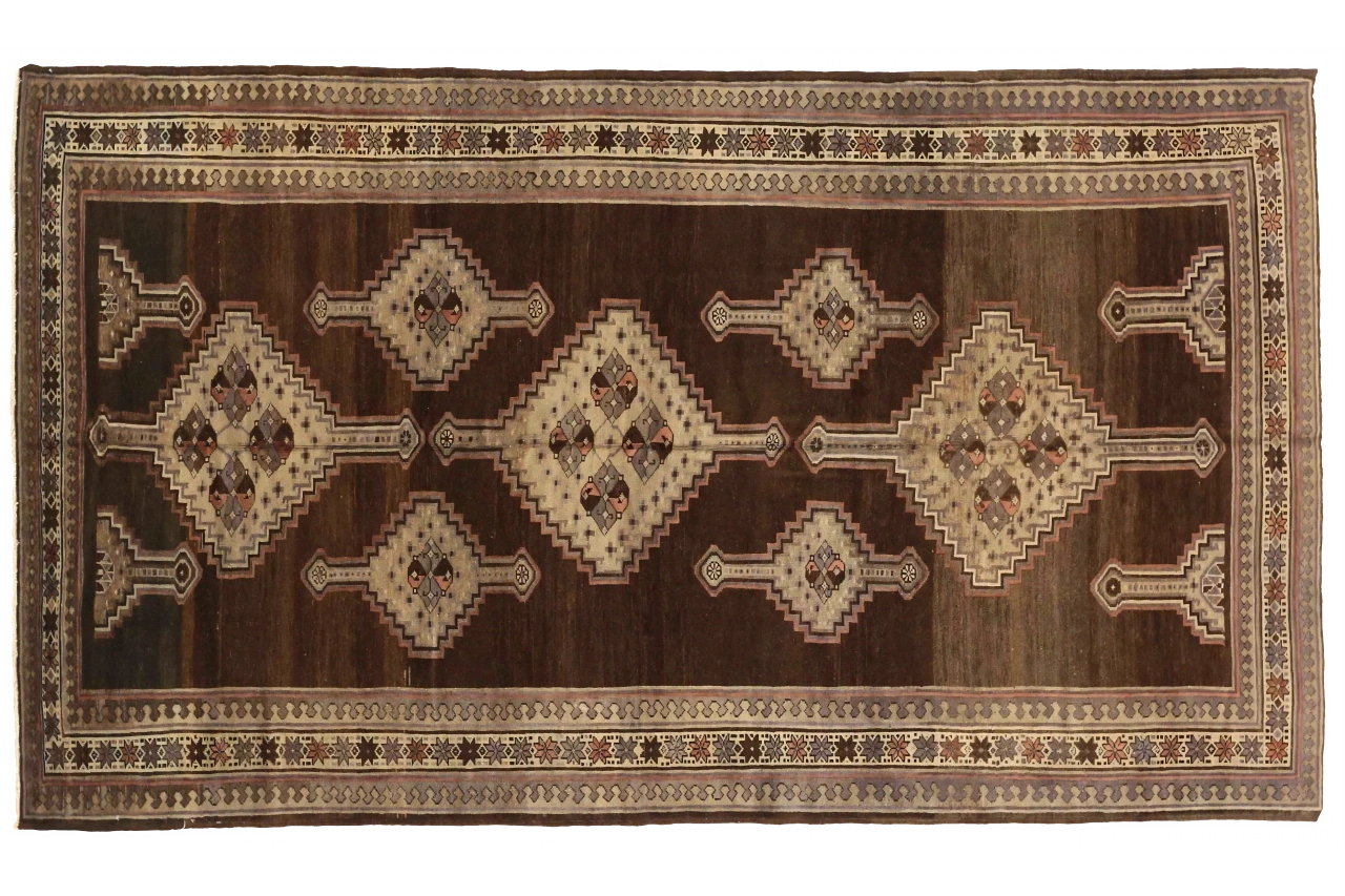 Antique Persian Varamin Traditional Rug 74114