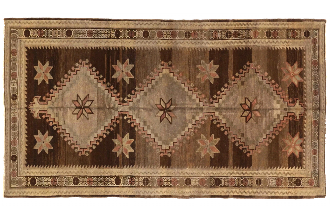 Antique Persian Varamin Transitional Rug 74118