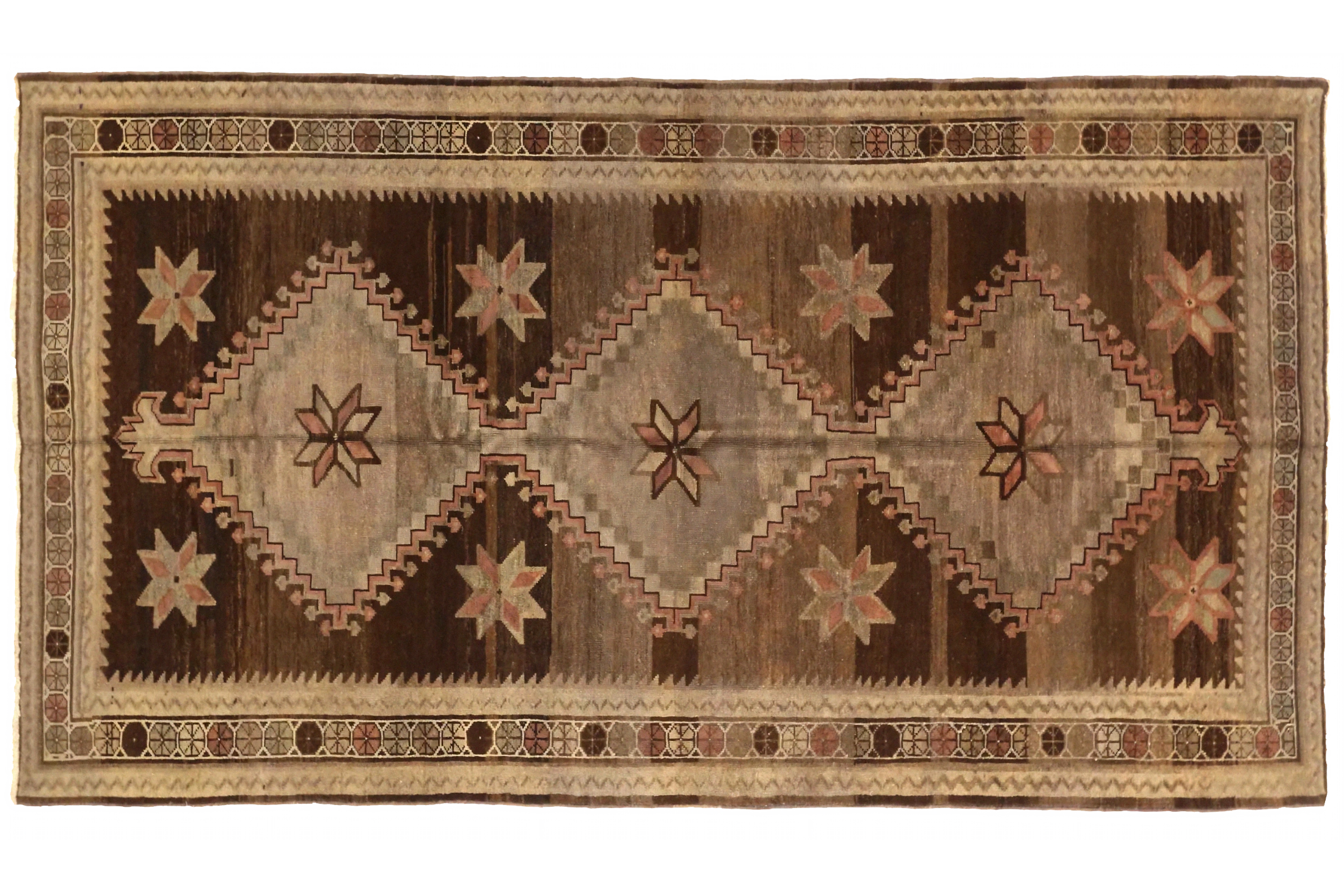 Antique Persian Varamin Transitional Rug 74118