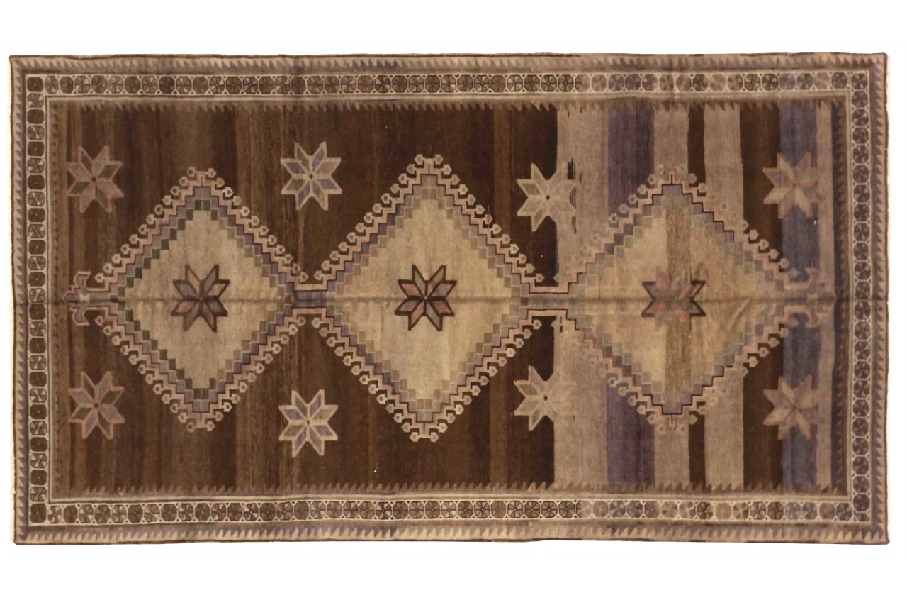 Antique Persian Varamin Transitional Rug 74119