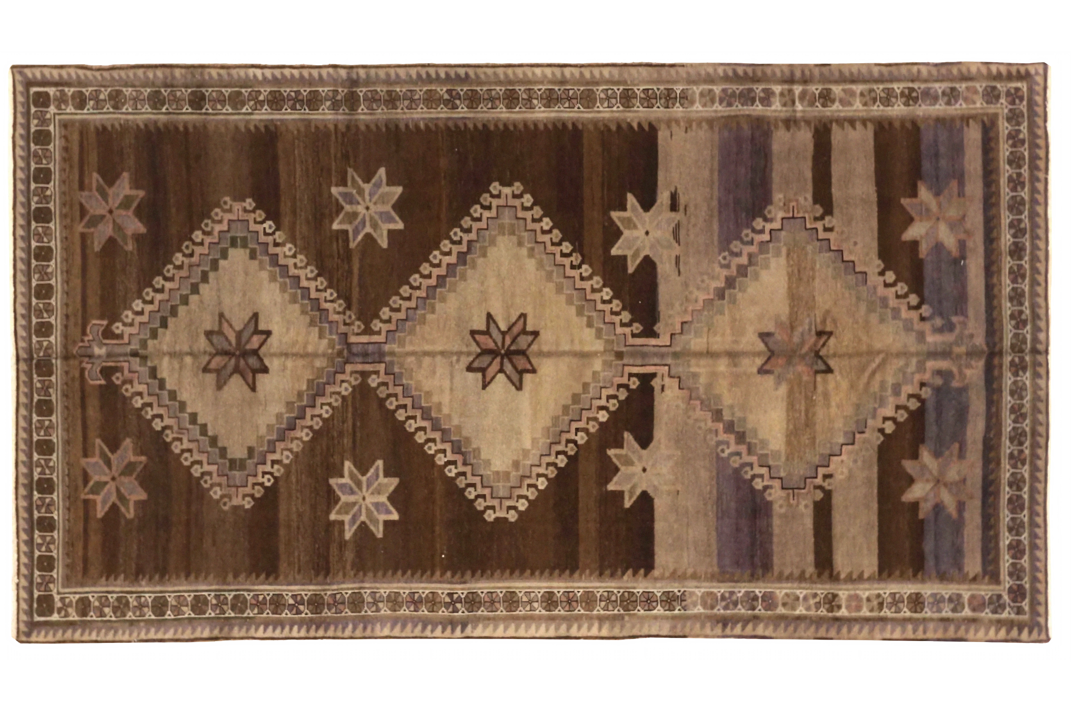 Antique Persian Varamin Transitional Rug 74119