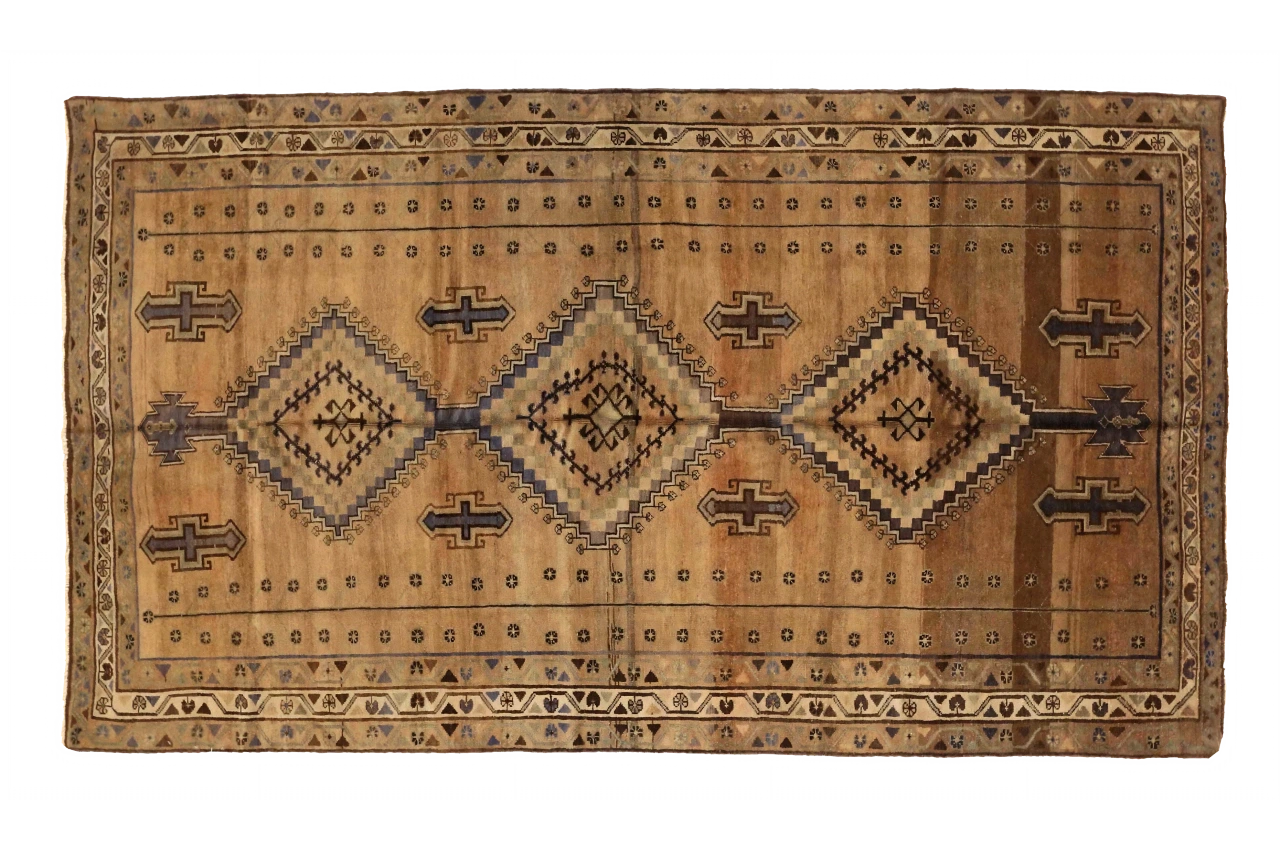 Antique Persian Varamin Traditional Rug 74121