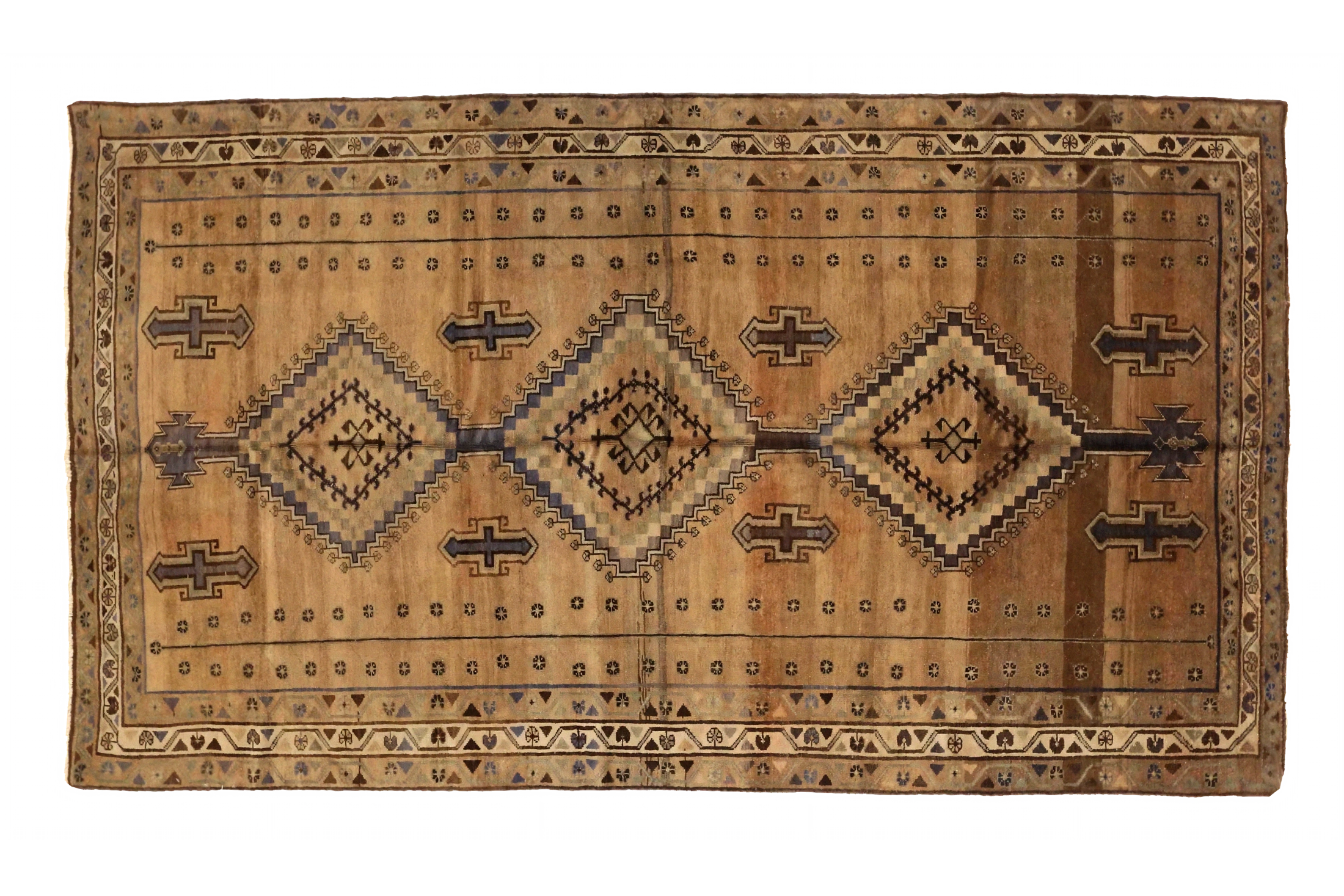 Antique Persian Varamin Traditional Rug 74121