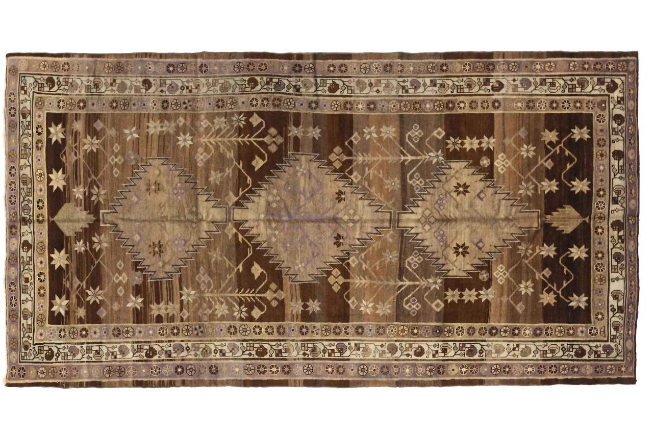 Antique Persian Varamin Traditional Rug 74123