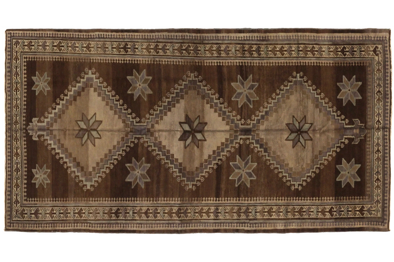 Antique Persian Varamin Traditional Rug 74124