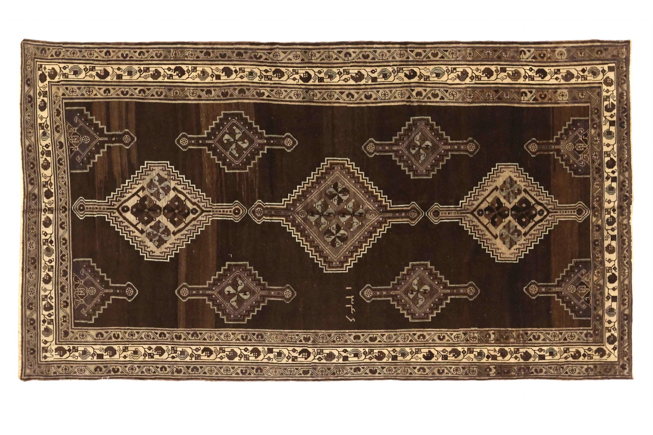 Antique Persian Varamin Traditional Rug 74128