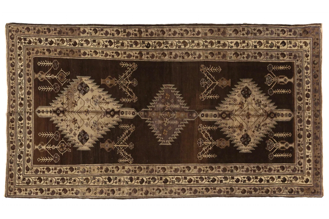 Antique Persian Varamin Traditional Rug 74129