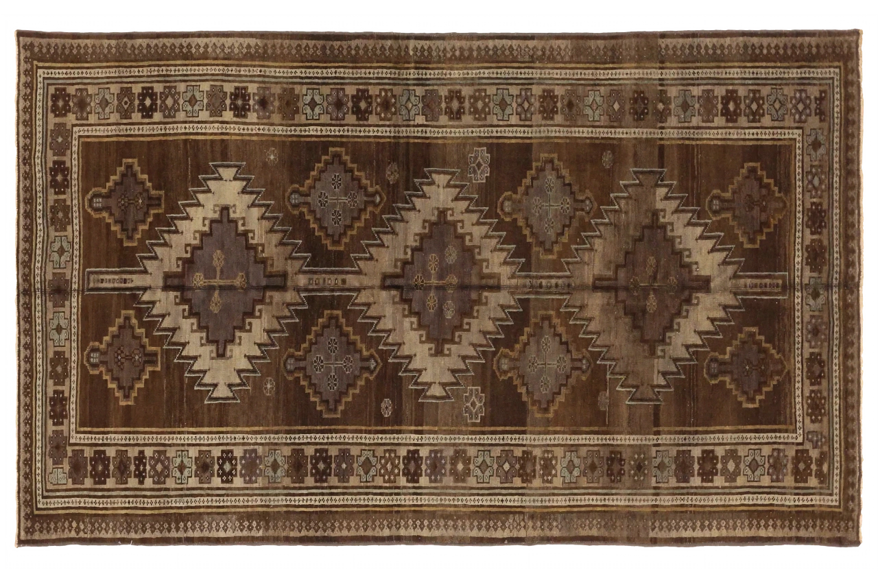 Antique Persian Varamin Traditional Rug 74131